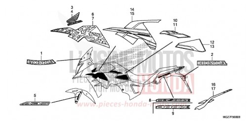 MARQUE/RAYURE CB500XAF de 2015